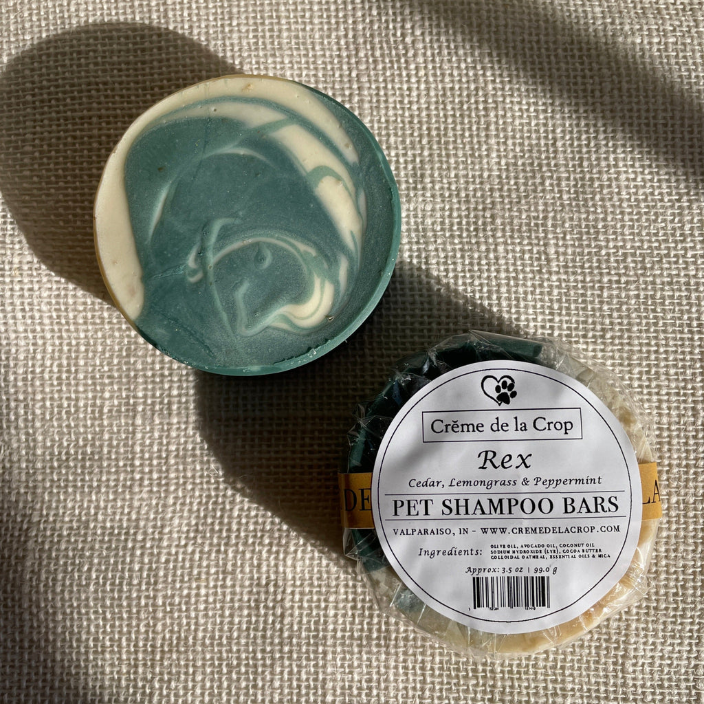 Creme de la Crop Dog Shampoo Bar Rex Regina Oatmeal Cocoa Butter