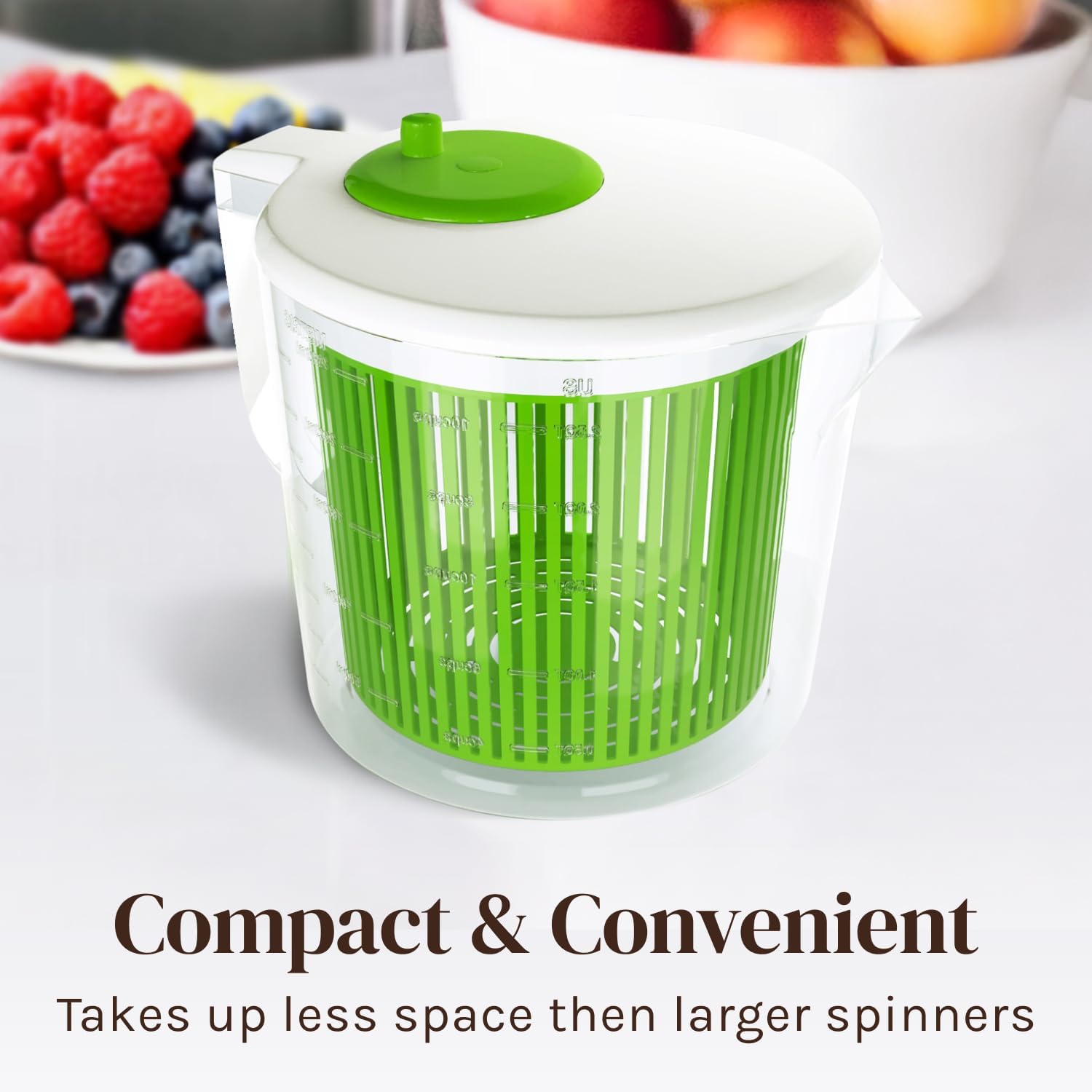 Mini Salad Spinner with Measuring Bowl