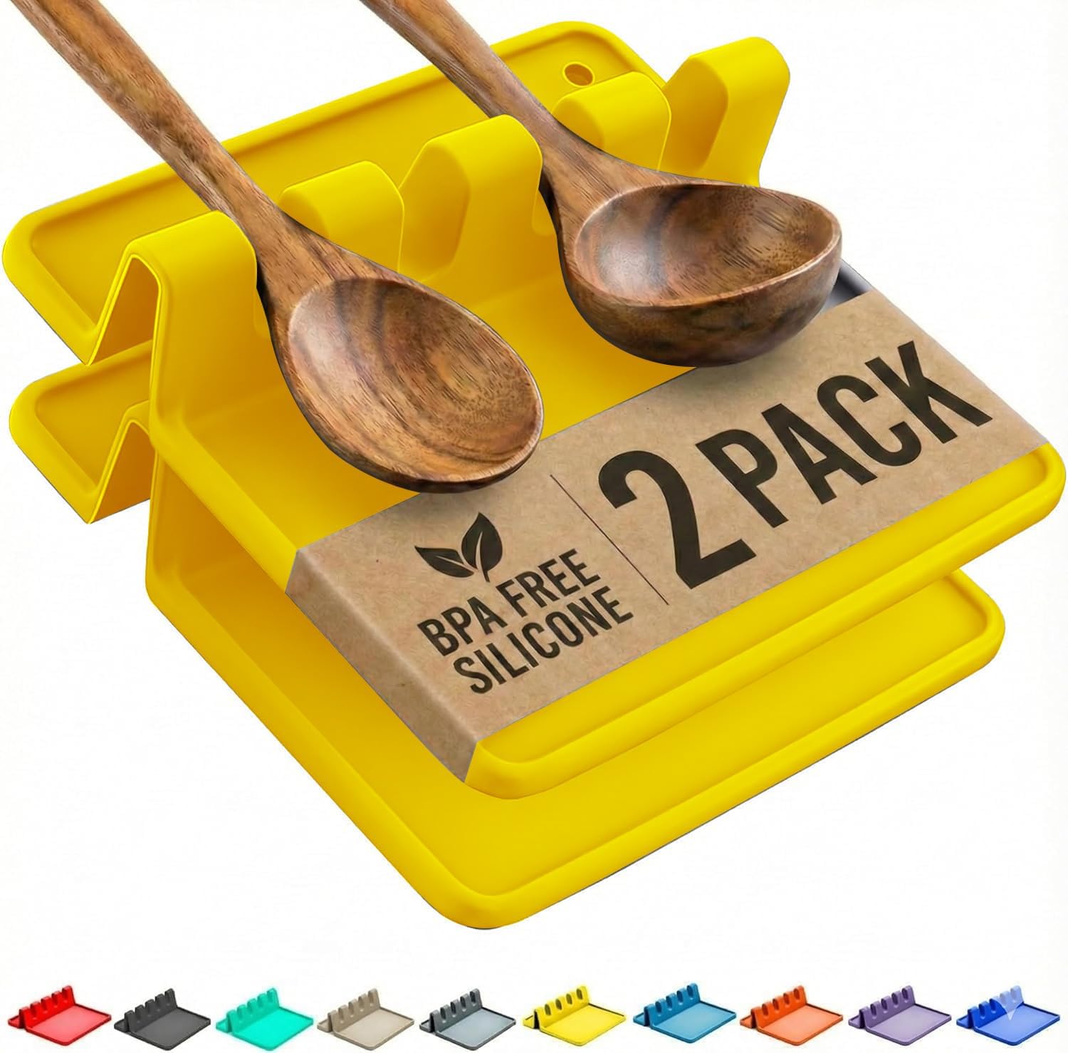 Silicone Spoon Rest with Drip Pad