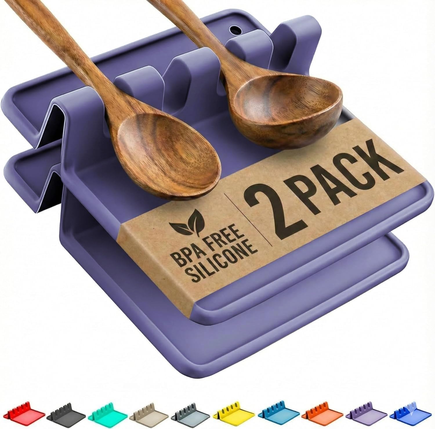 Silicone Spoon Rest with Drip Pad