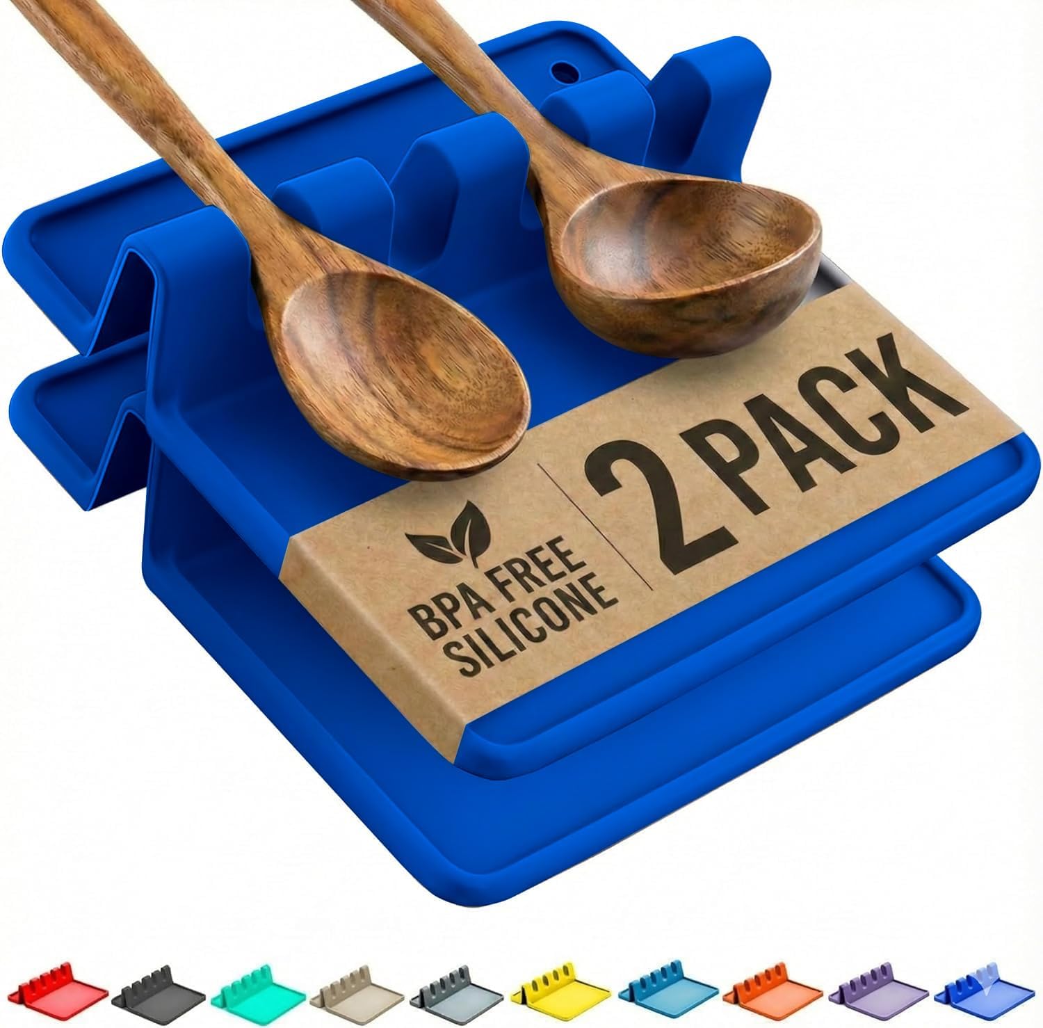 Silicone Spoon Rest with Drip Pad