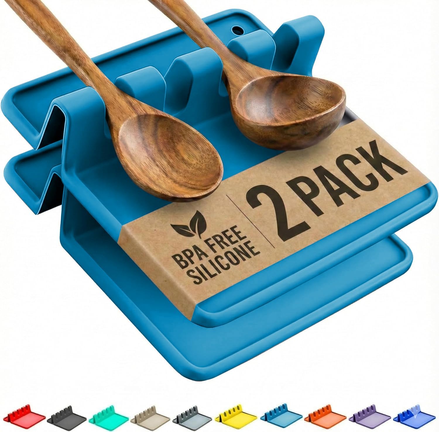 Silicone Spoon Rest with Drip Pad