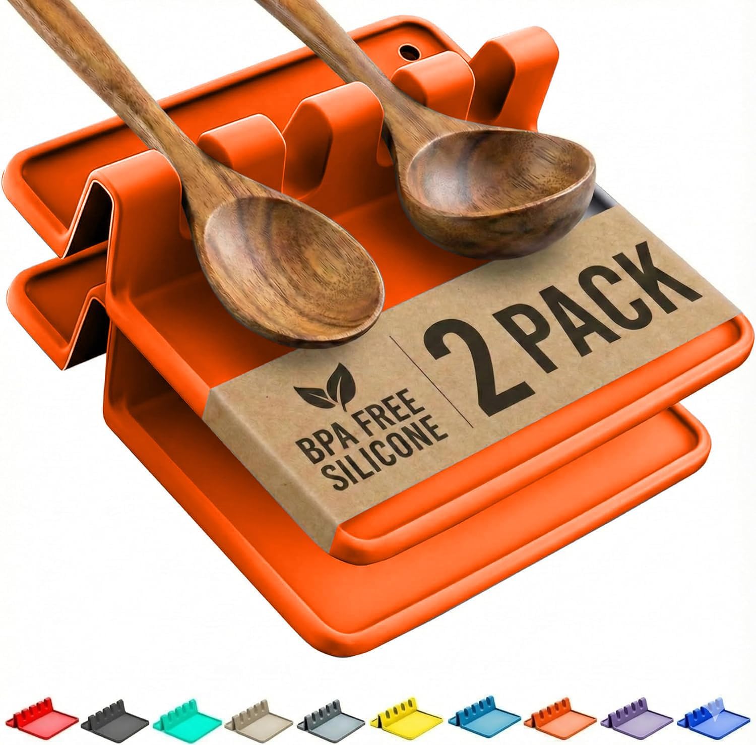 Silicone Spoon Rest with Drip Pad