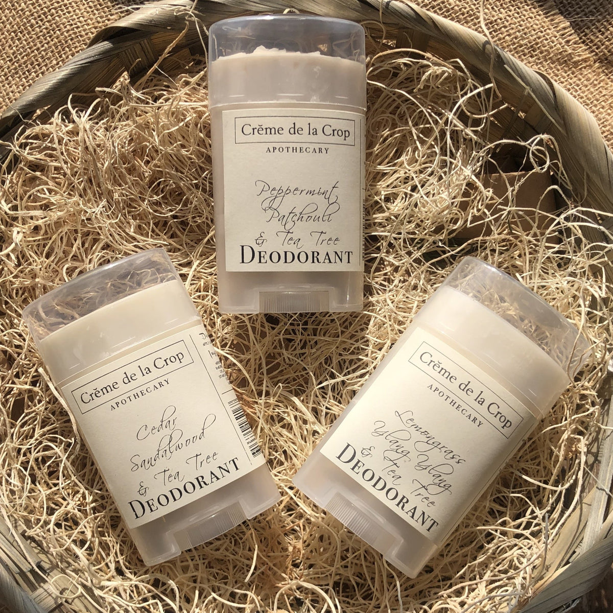 Creme de la Crop Aluminum Free Deodorant Essential Oil Scents 2 oz