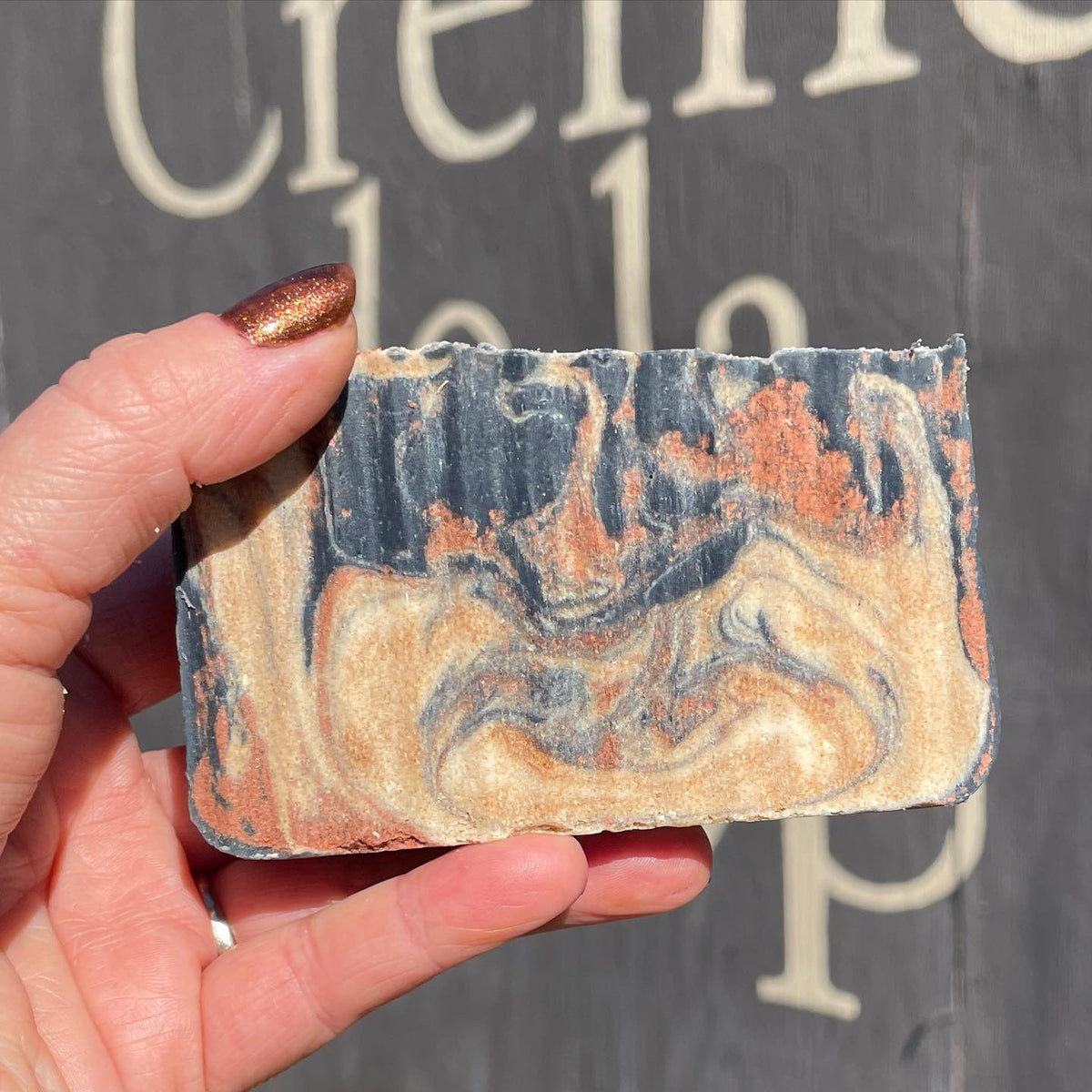 Creme de la Crop Toasted Pumpkin Goat Milk Soap Bar Charcoal
