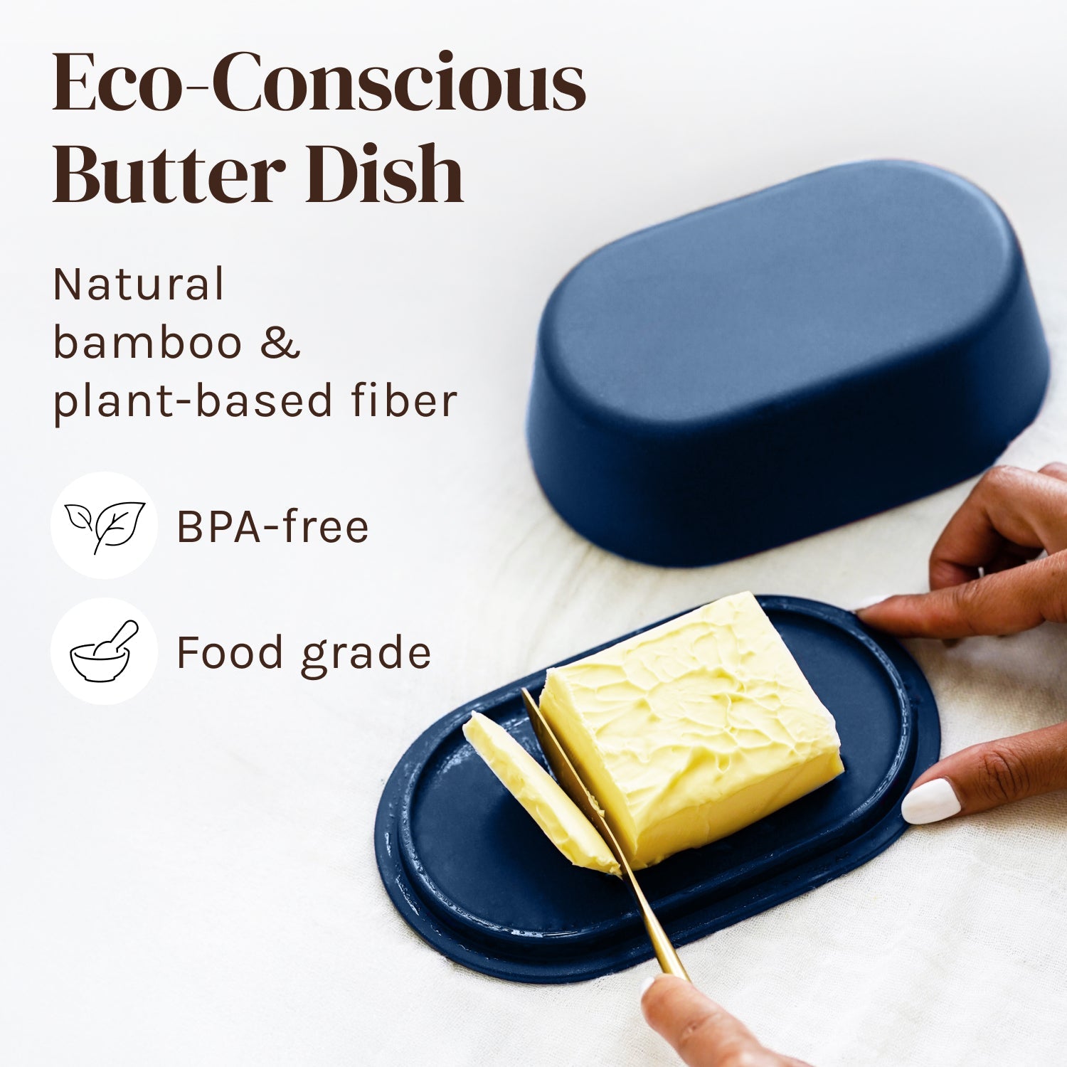 Bamboo Butter Dish with Lid