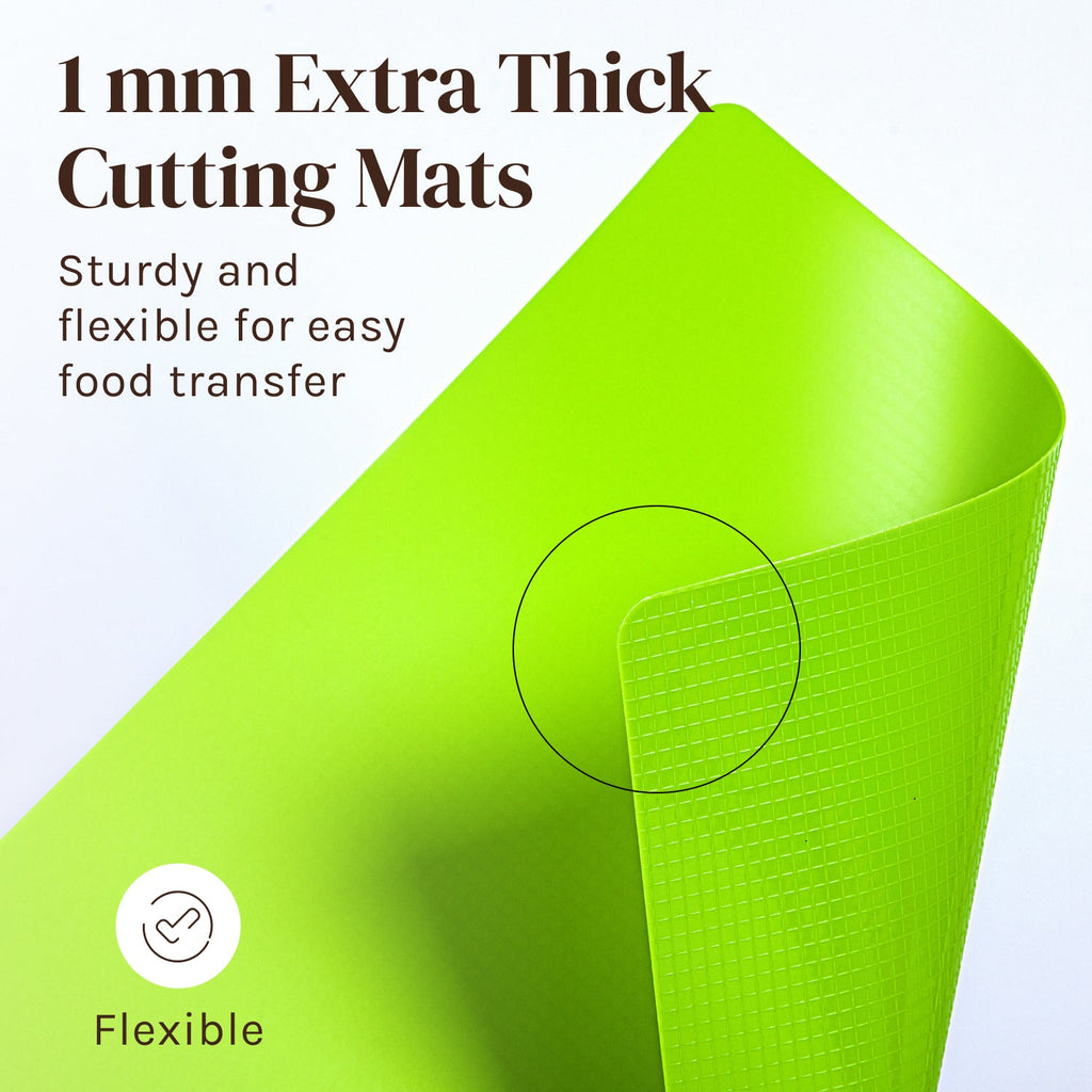 Flexible Cutting Board Mats with Food Icons