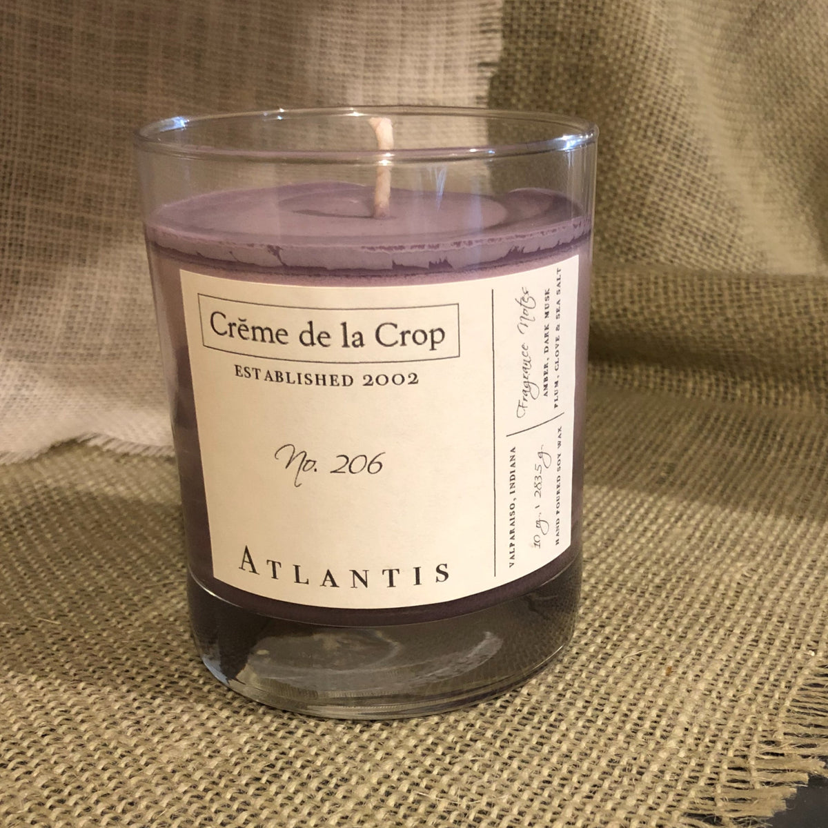 Creme de la Crop Atlantis Sea Salt & Dark Musk Soy Candle 13.5 oz