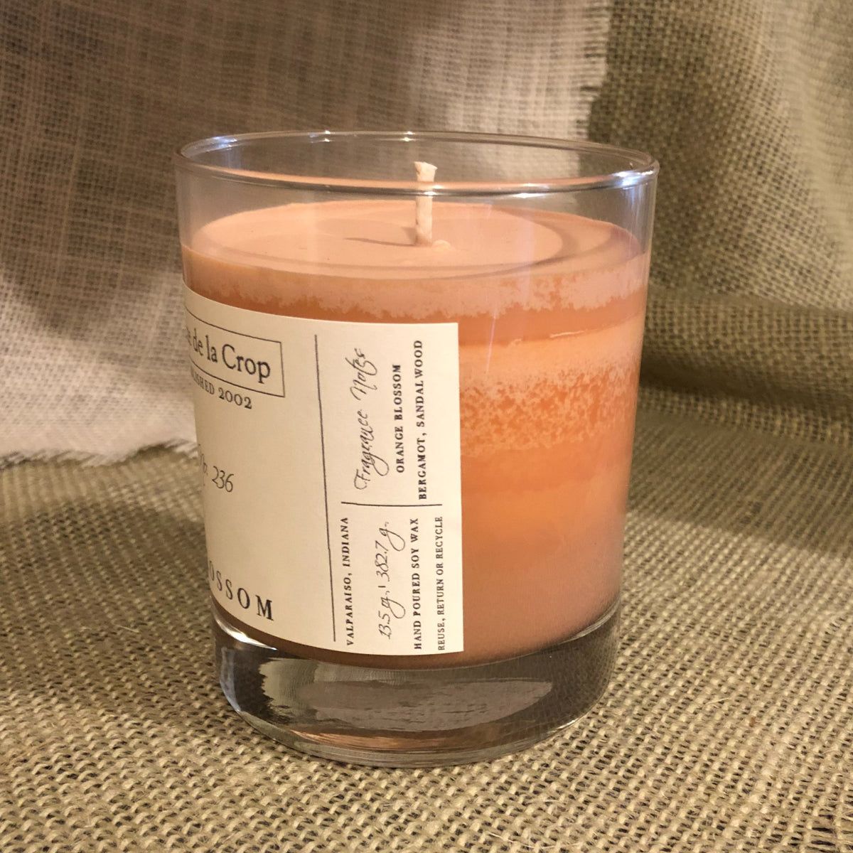 Creme de la Crop Orange Blossom Soy Candle Hand Poured 13.5 oz