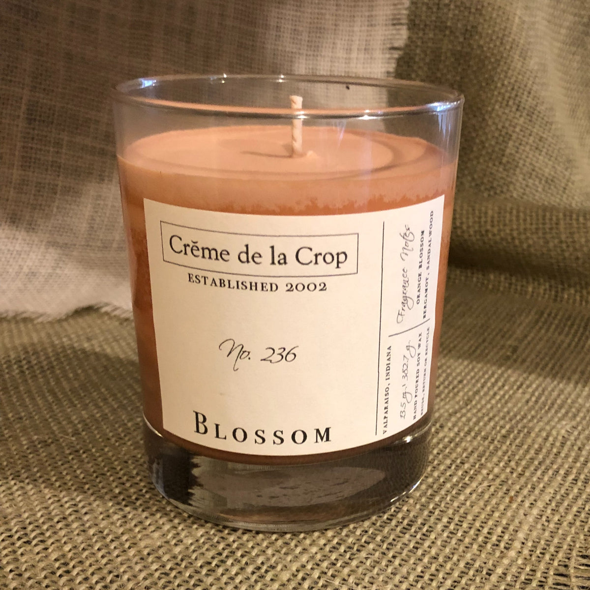 Creme de la Crop Orange Blossom Soy Candle Hand Poured 13.5 oz