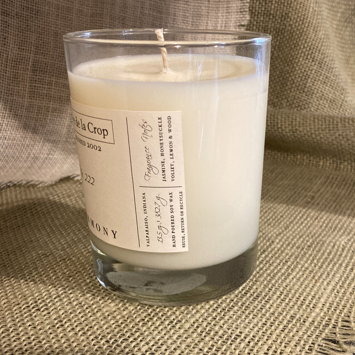 Creme de la Crop Harmony Honeysuckle Soy Candle 13.5 oz