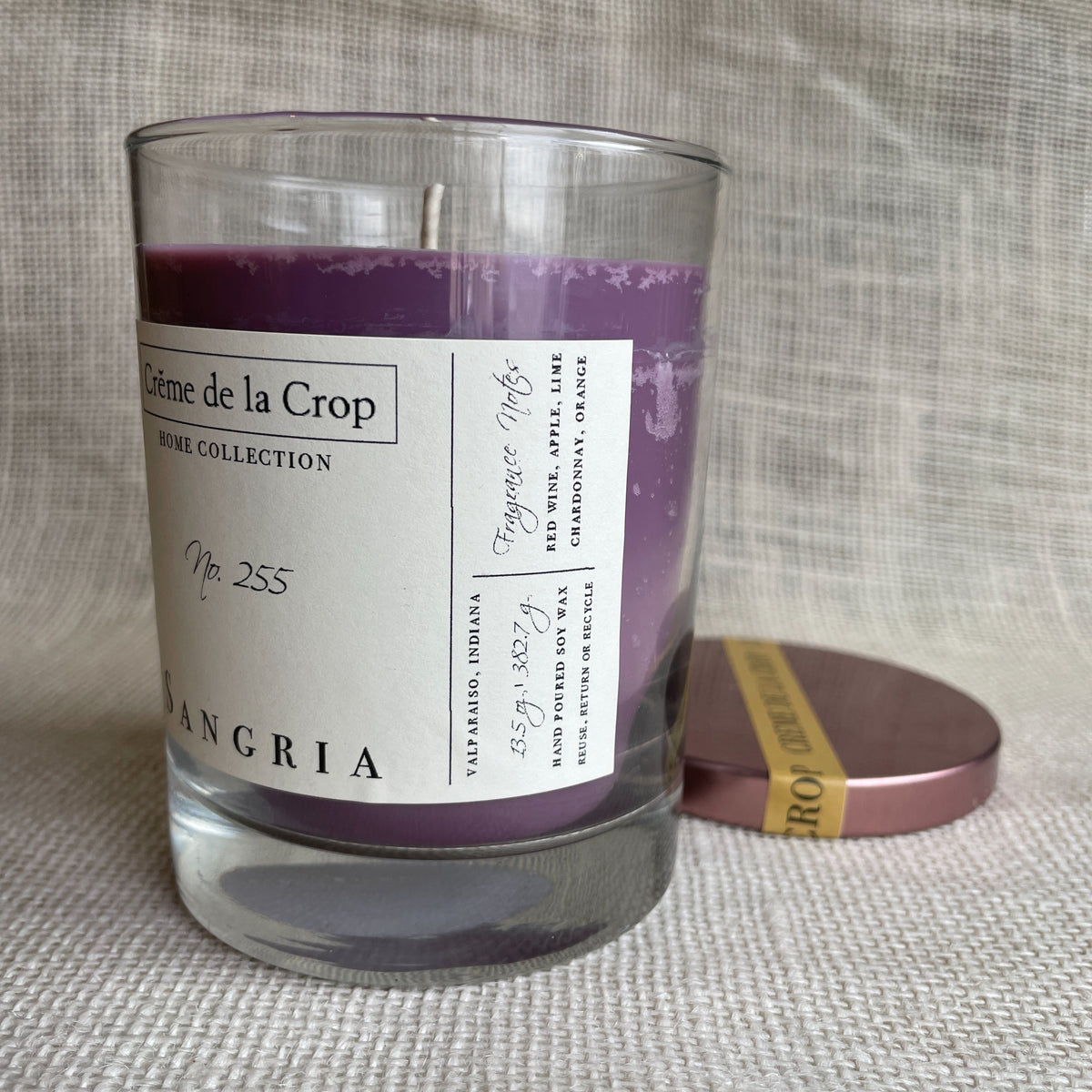 Creme de la Crop Sangria Red Wine Citrus Soy Candle 13.5 oz