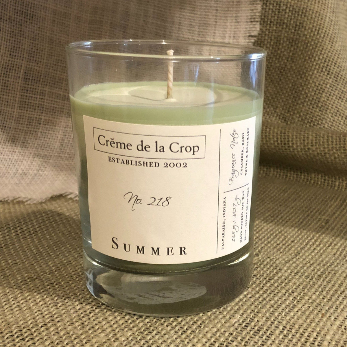 Creme de la Crop Summer Cucumber & Basil Soy Candle 13.5 oz