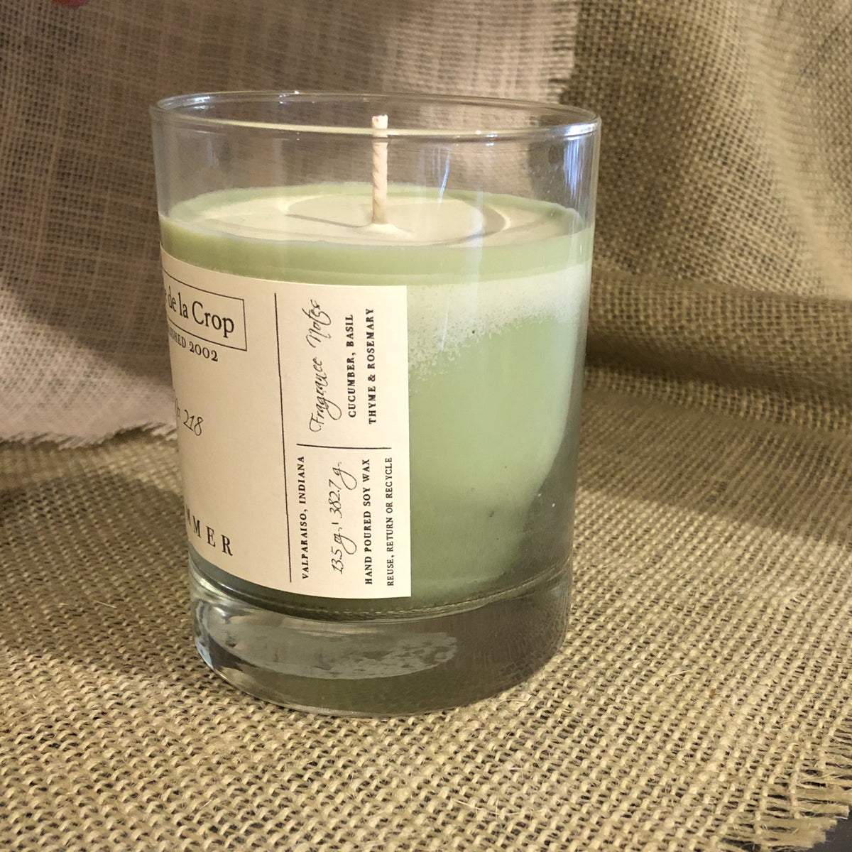 Creme de la Crop Summer Cucumber & Basil Soy Candle 13.5 oz