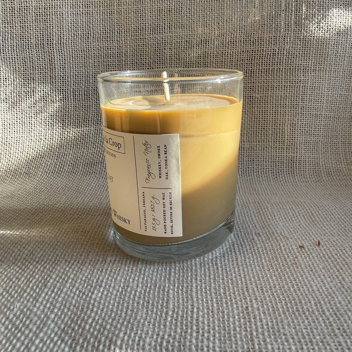 Creme de la Crop Windy City Whisky Soy Candle Smoke Oak 13.5 oz