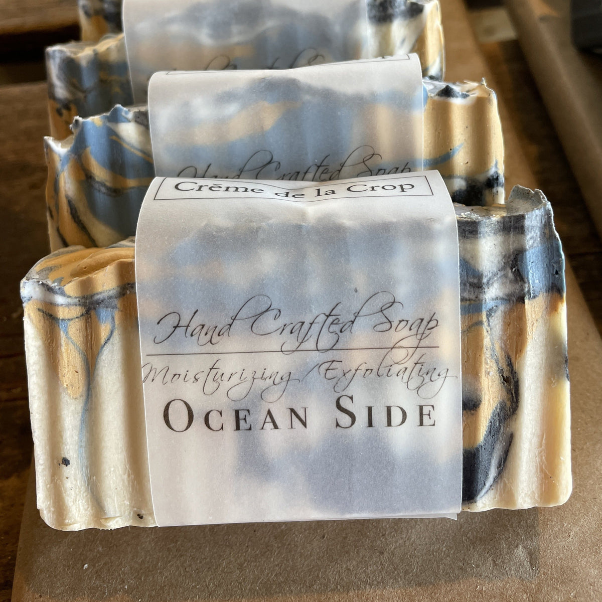 Creme de la Crop Ocean Side Exfoliating Soap Bar Jasmine Sea Salt Scent