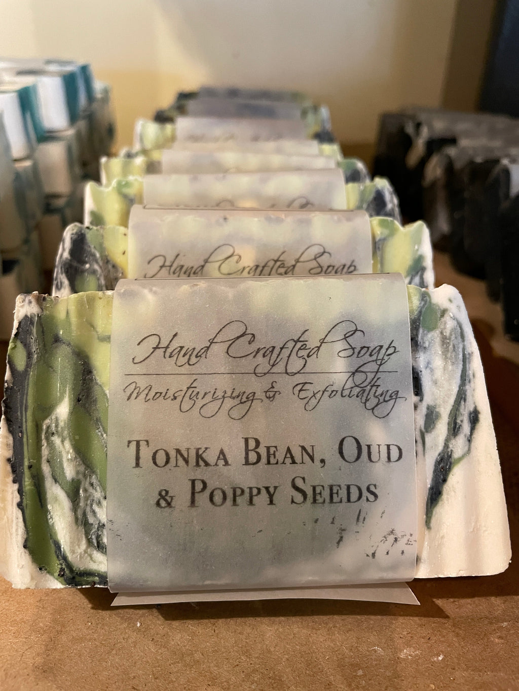 Creme de la Crop Tonka Bean Oud Exfoliating Soap Coffee Charcoal