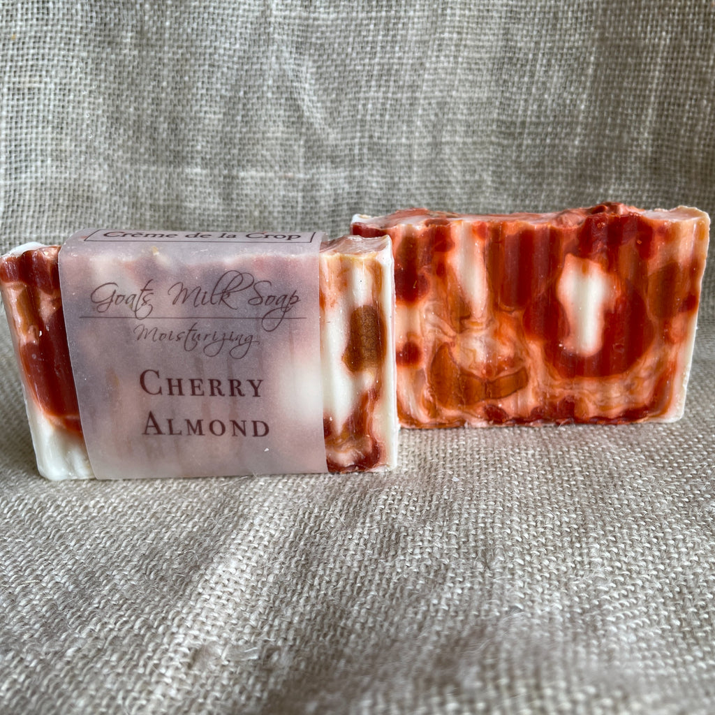 Creme de la Crop Cherry Almond Goat Milk Soap Bar Olive Coconut Oil