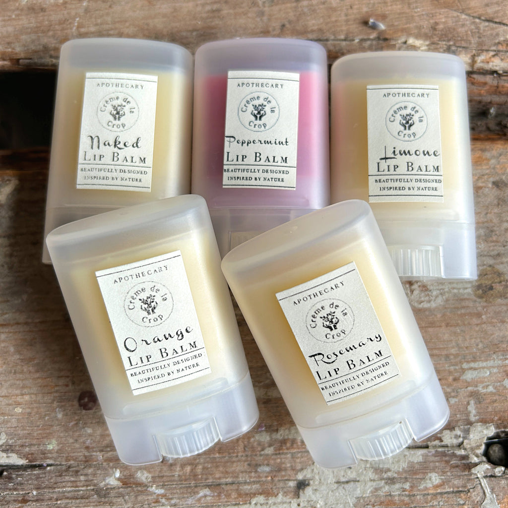 Creme de la Crop Beeswax Lip Balm Moisturizing Scented or Naked