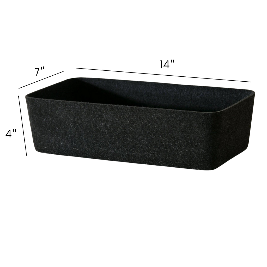 The Sculpted Bin - Long with Lid | Set of 3