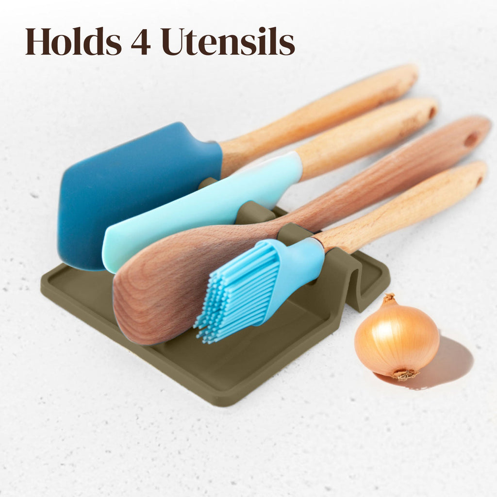 Silicone Spoon Rest with Drip Pad