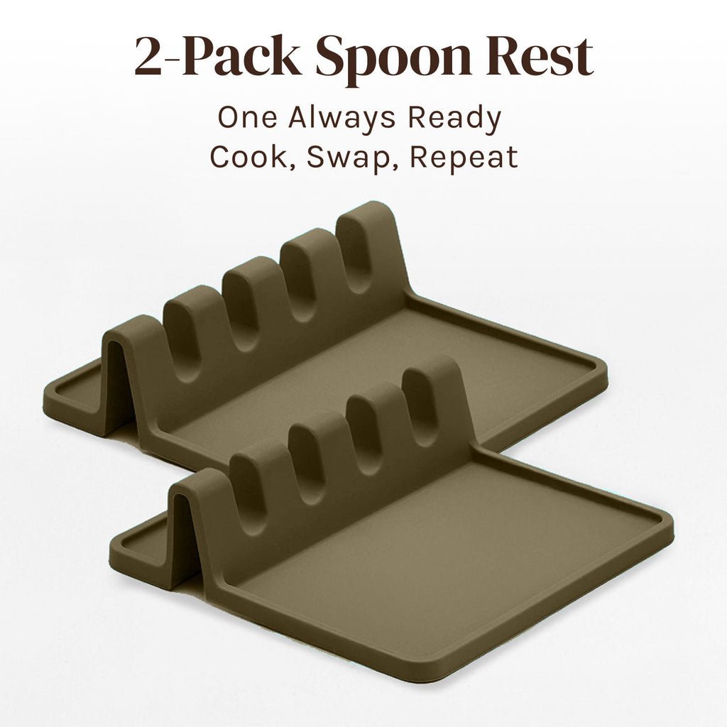 Silicone Spoon Rest with Drip Pad