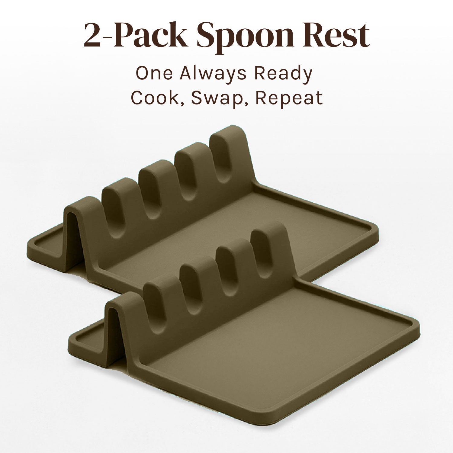 Silicone Spoon Rest with Drip Pad
