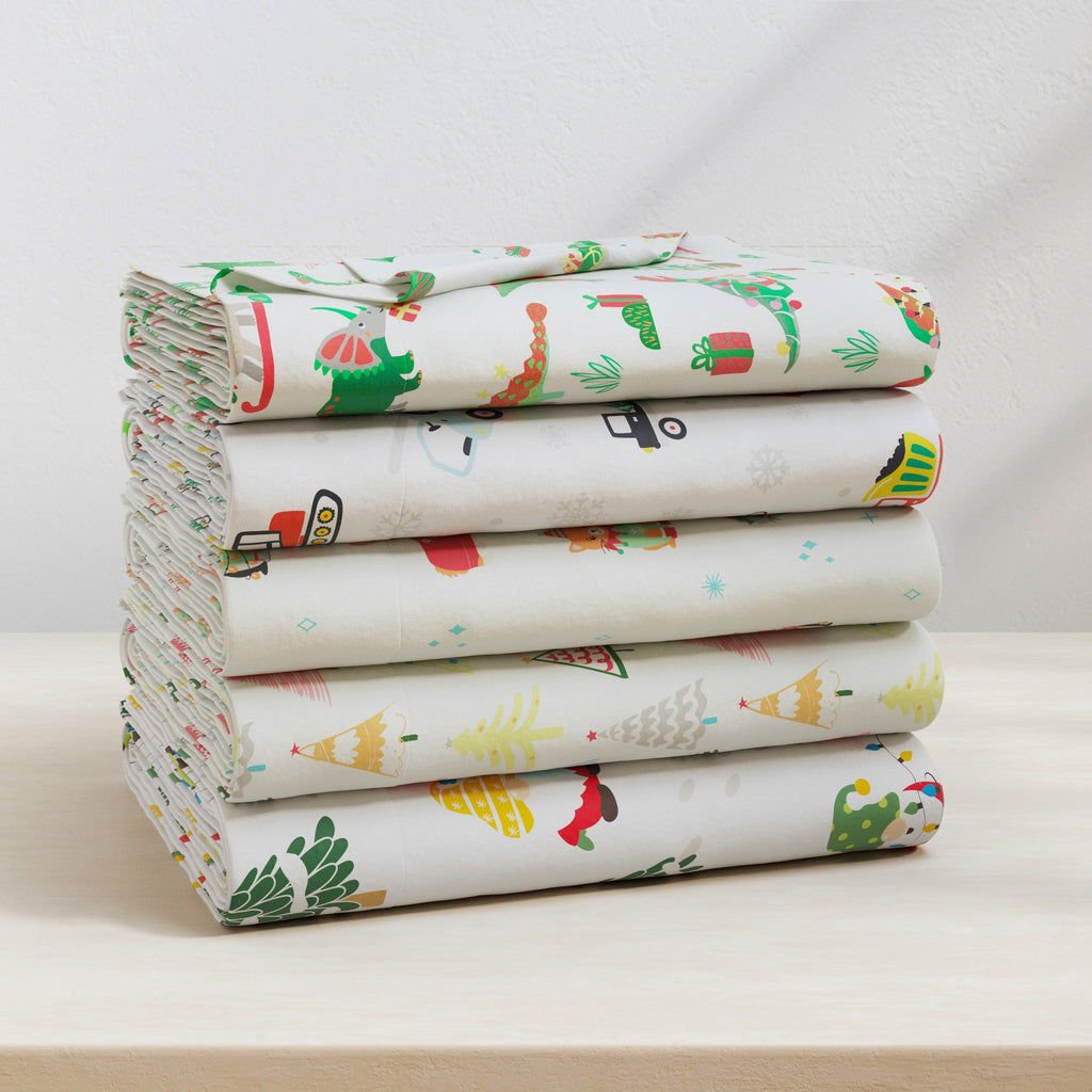 Turkish Cotton Christmas Flannel Sheet - Whittaker Collection