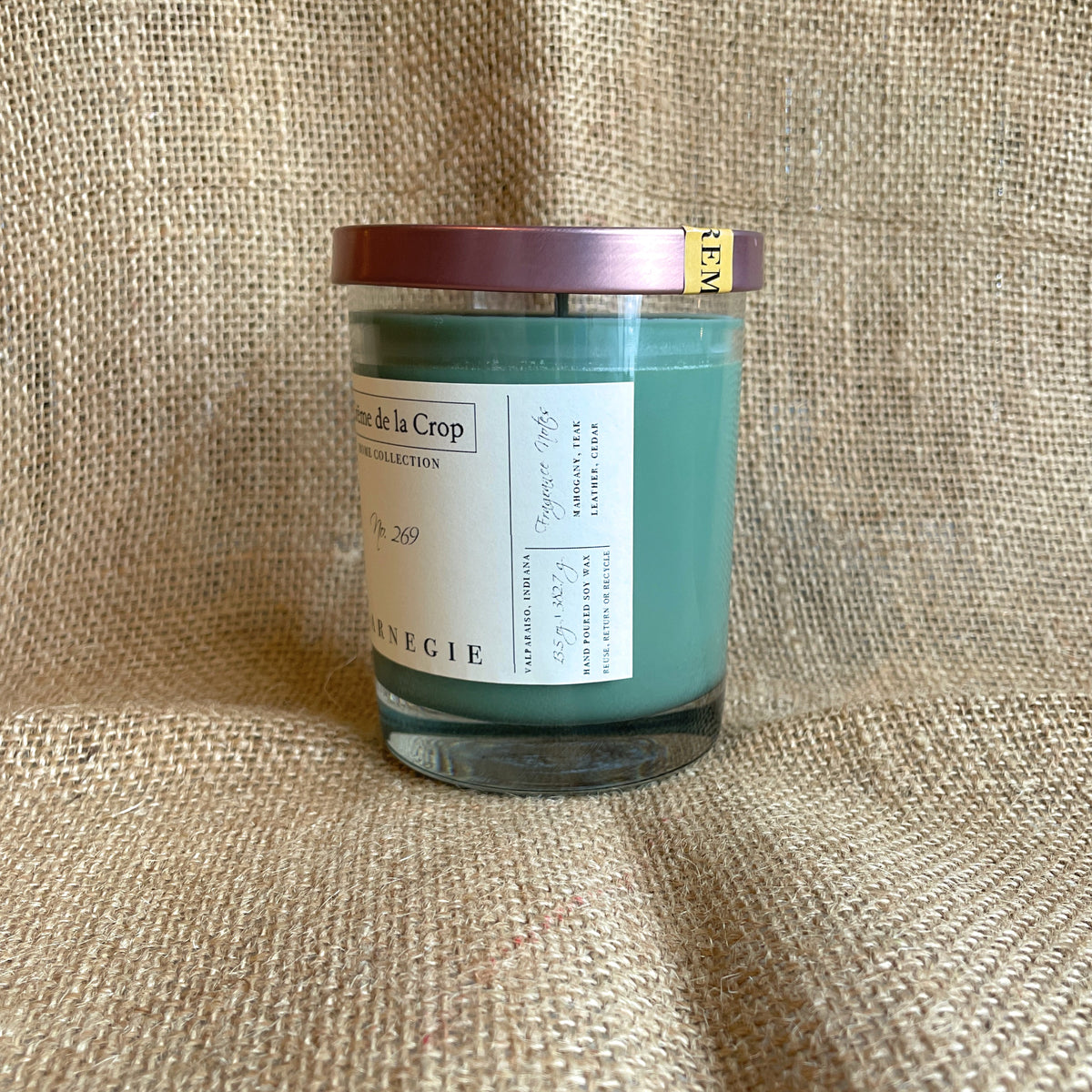 Creme de la Crop Carnegie Mahogany Teak Soy Candle 13.5 oz
