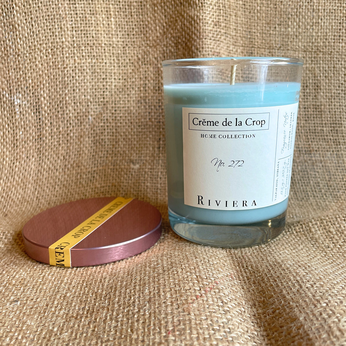 Creme de la Crop Riviera Sandalwood Leather Soy Candle 13.5 oz