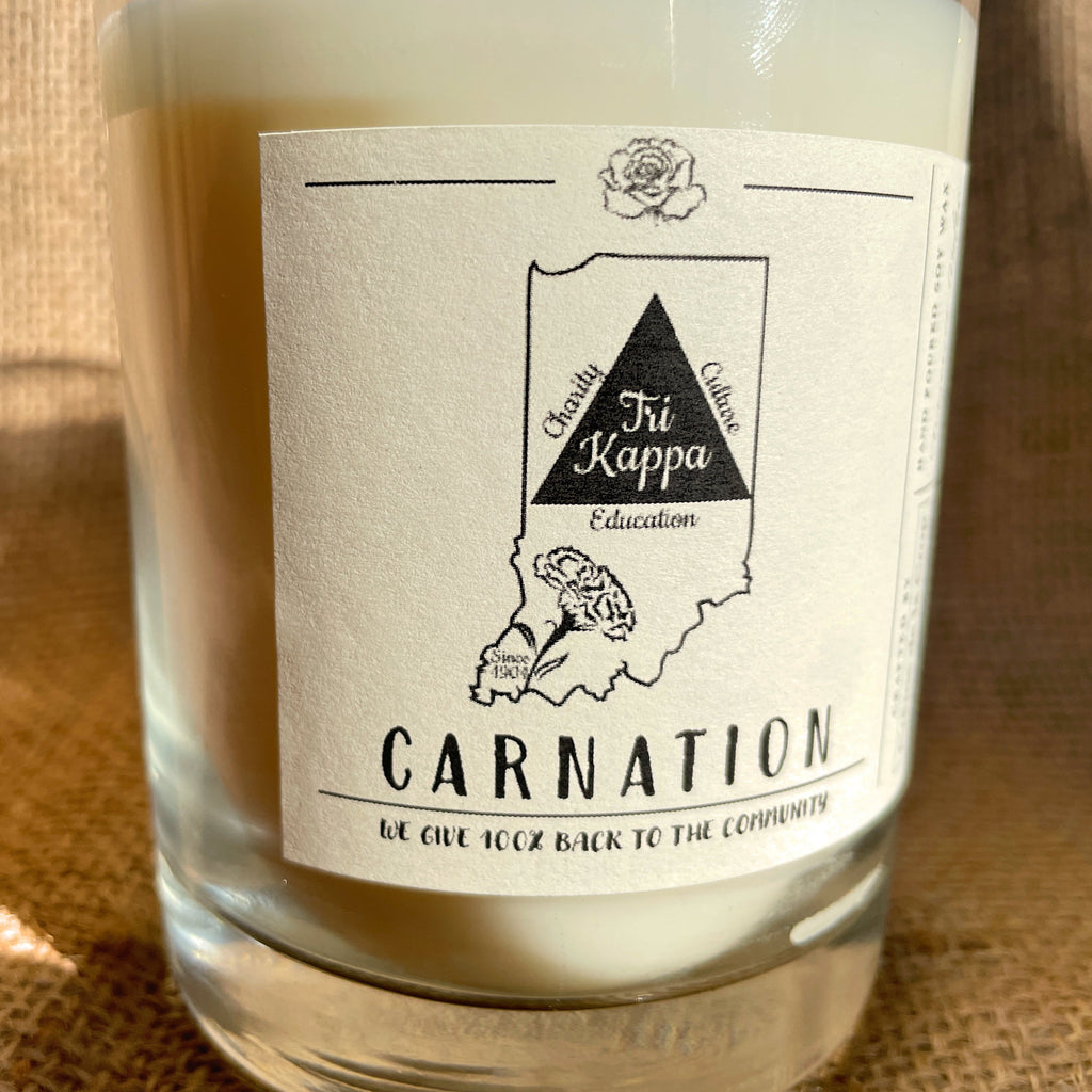 Creme de la Crop Tri Kappa Carnation Soy Candle 13.5 oz