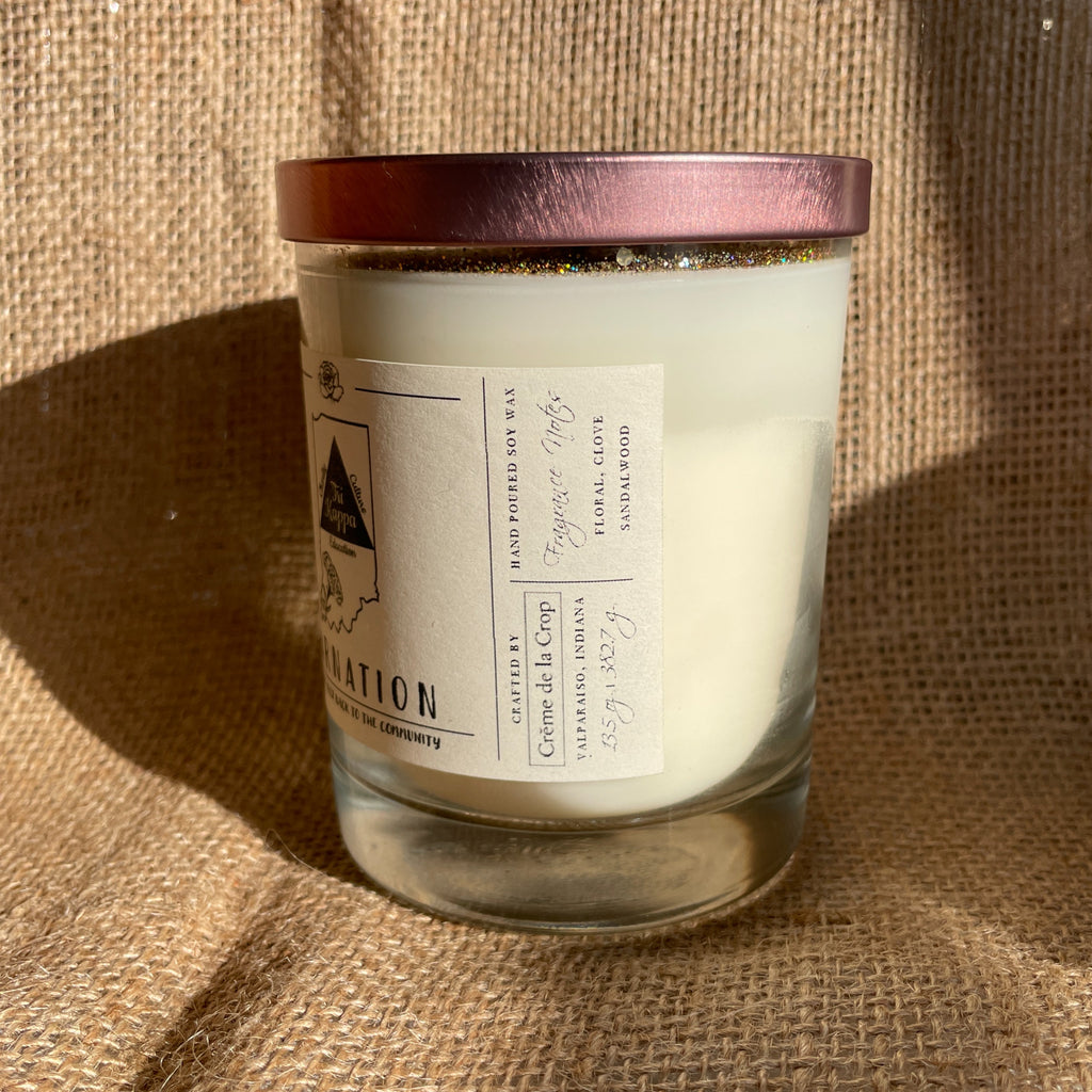 Creme de la Crop Tri Kappa Carnation Soy Candle 13.5 oz