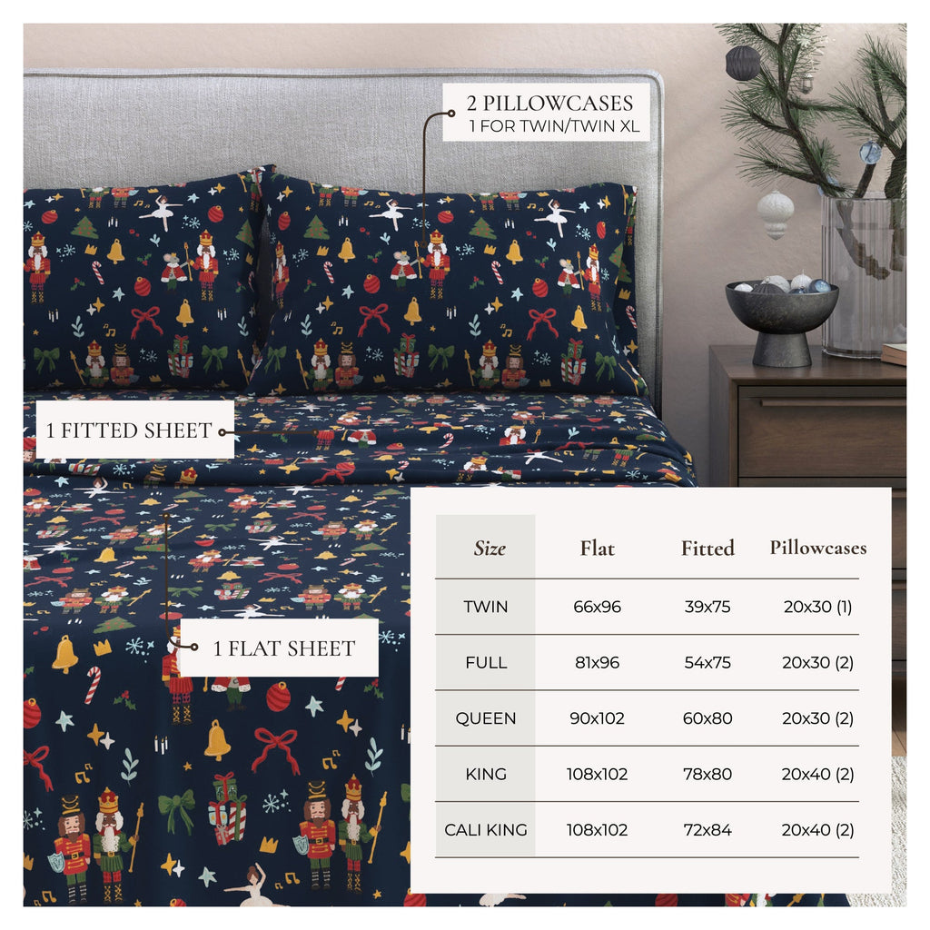 Turkish Cotton Christmas Flannel Sheet - Whittaker Collection