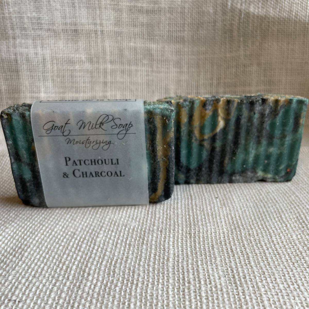 Creme de la Crop Patchouli Charcoal Goat Milk Soap Bar Handmade