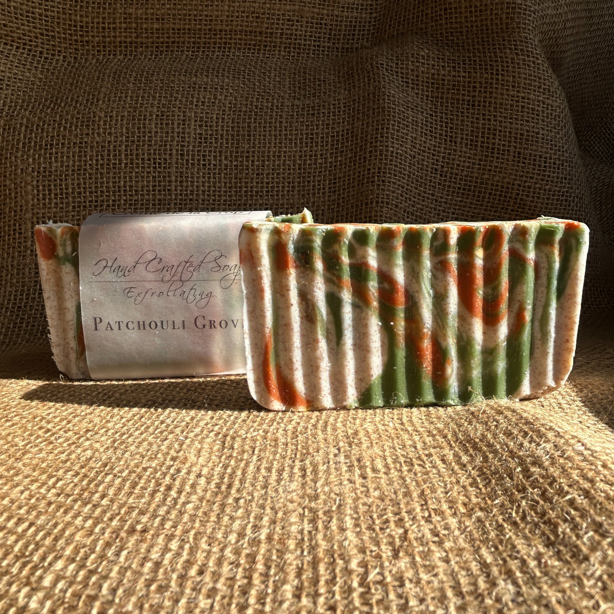 Creme de la Crop Patchouli Grove Exfoliating Soap Bar Orange Walnut