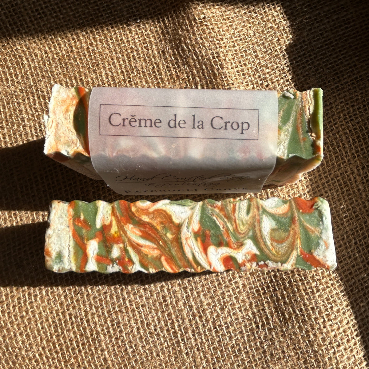 Creme de la Crop Patchouli Grove Exfoliating Soap Bar Orange Walnut