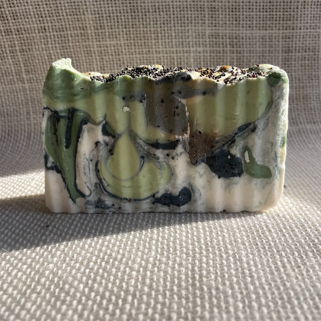 Creme de la Crop Tonka Bean Oud Exfoliating Soap Coffee Charcoal