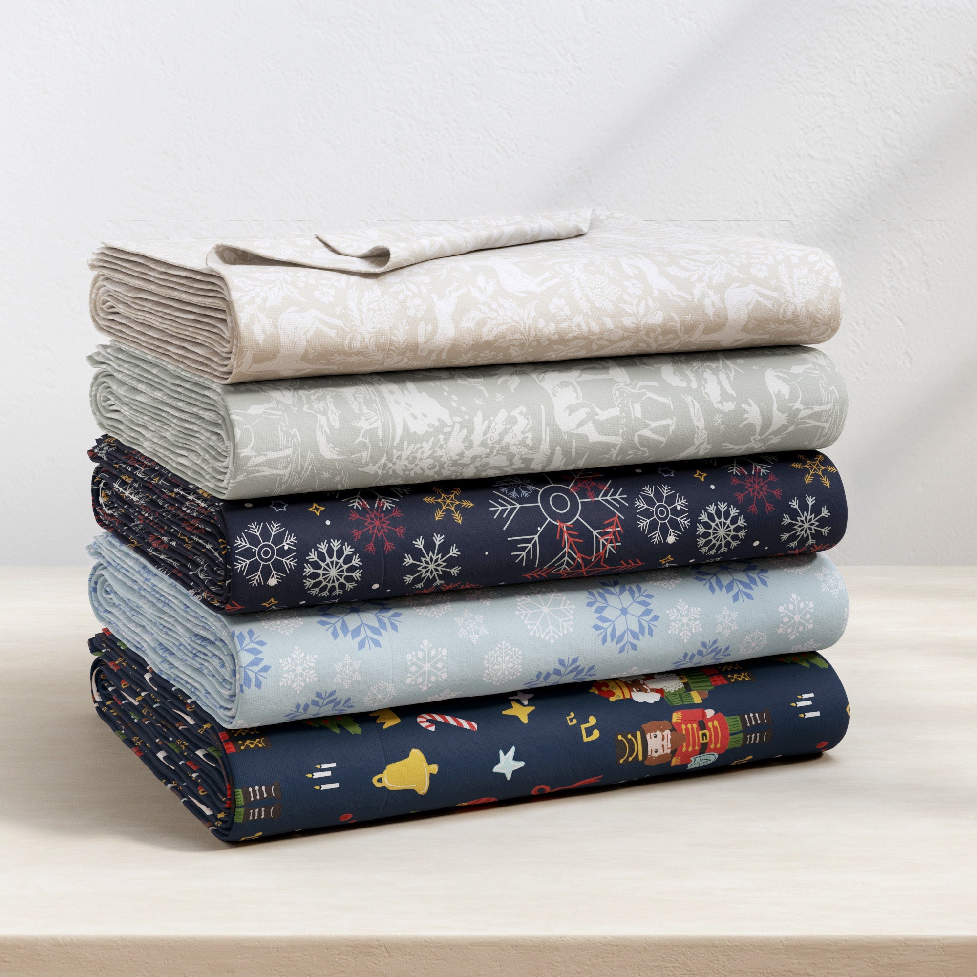 Turkish Cotton Christmas Flannel Sheet - Whittaker Collection