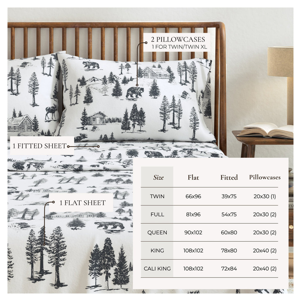 Turkish Cotton Flannel Sheet - Lakeview Collection
