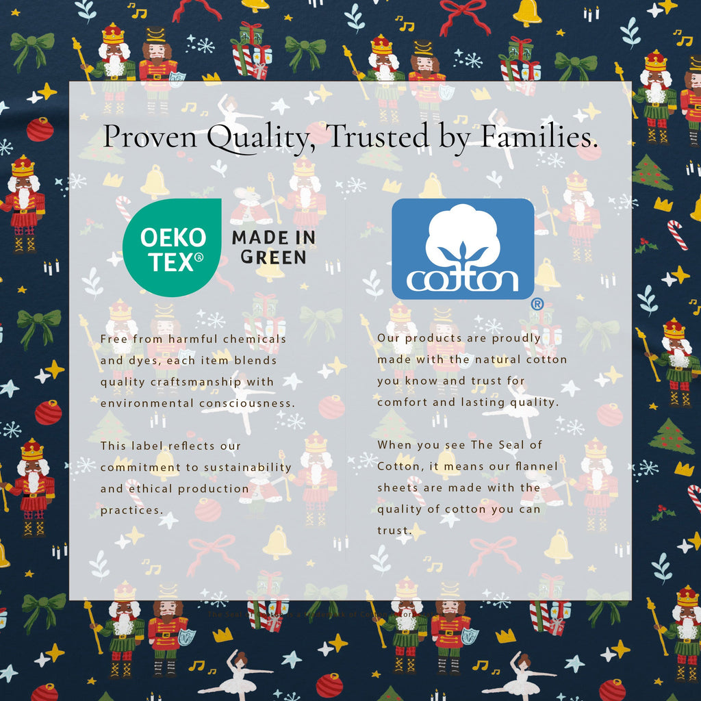 Turkish Cotton Christmas Flannel Sheet - Whittaker Collection