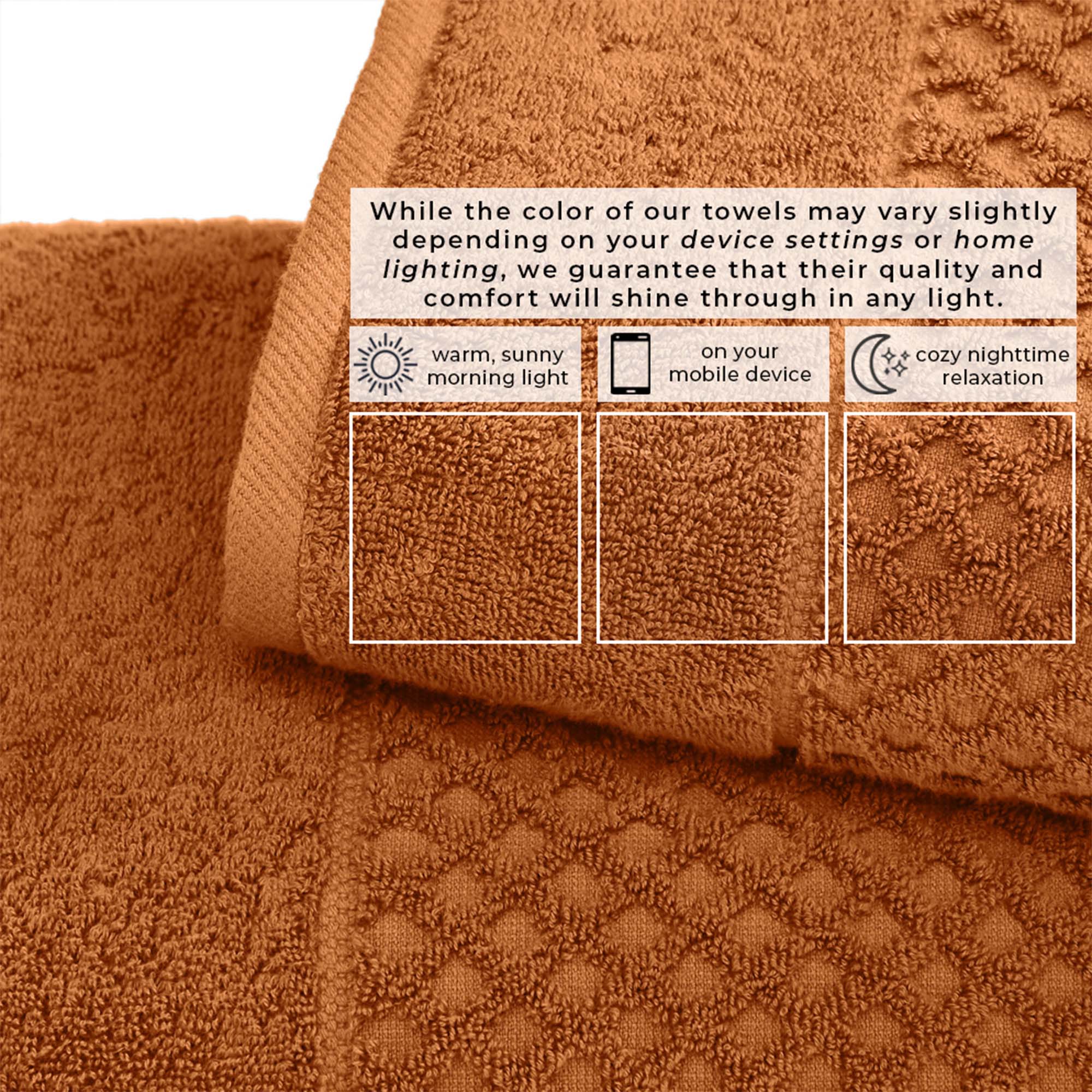 Cotton Diamond Waffle Weave Bath Towel Set - Grayson Collection