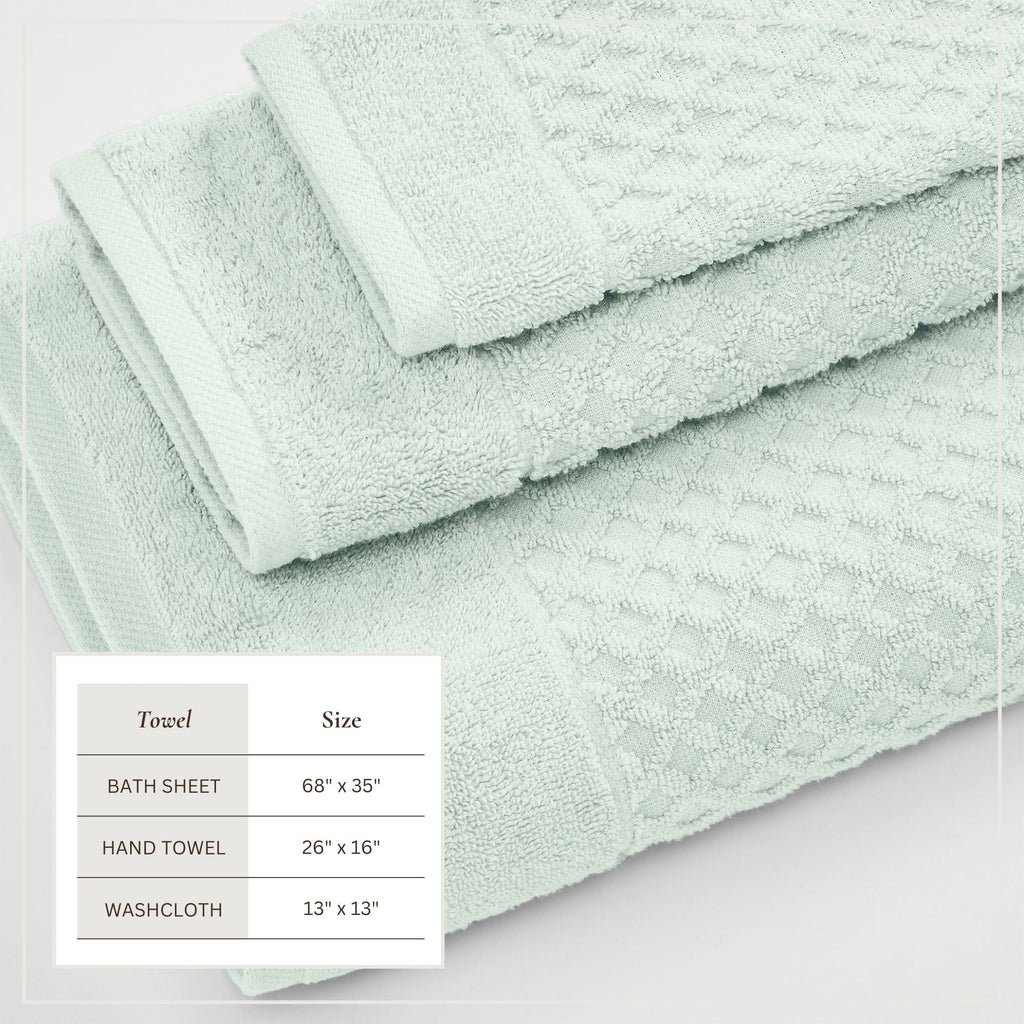 Cotton Diamond Waffle Weave Bath Towel Set - Grayson Collection