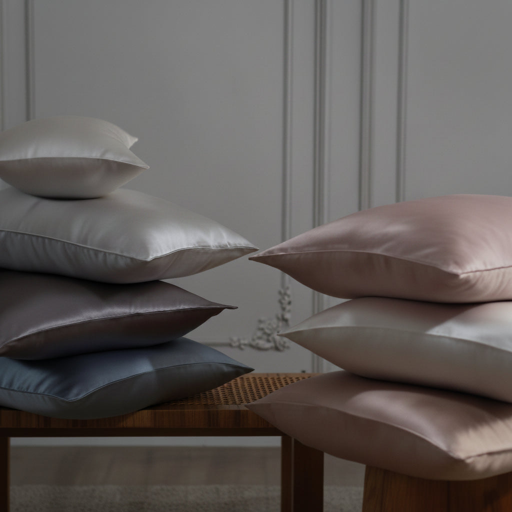 Mulberry Silk Pillowcase with Classic Piping