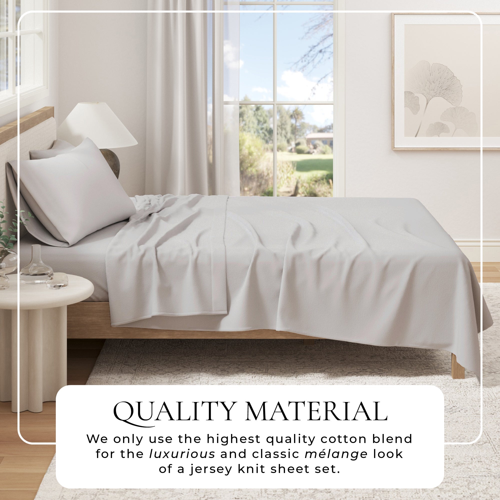 100% Organic Cotton Jersey Knit Sheets
