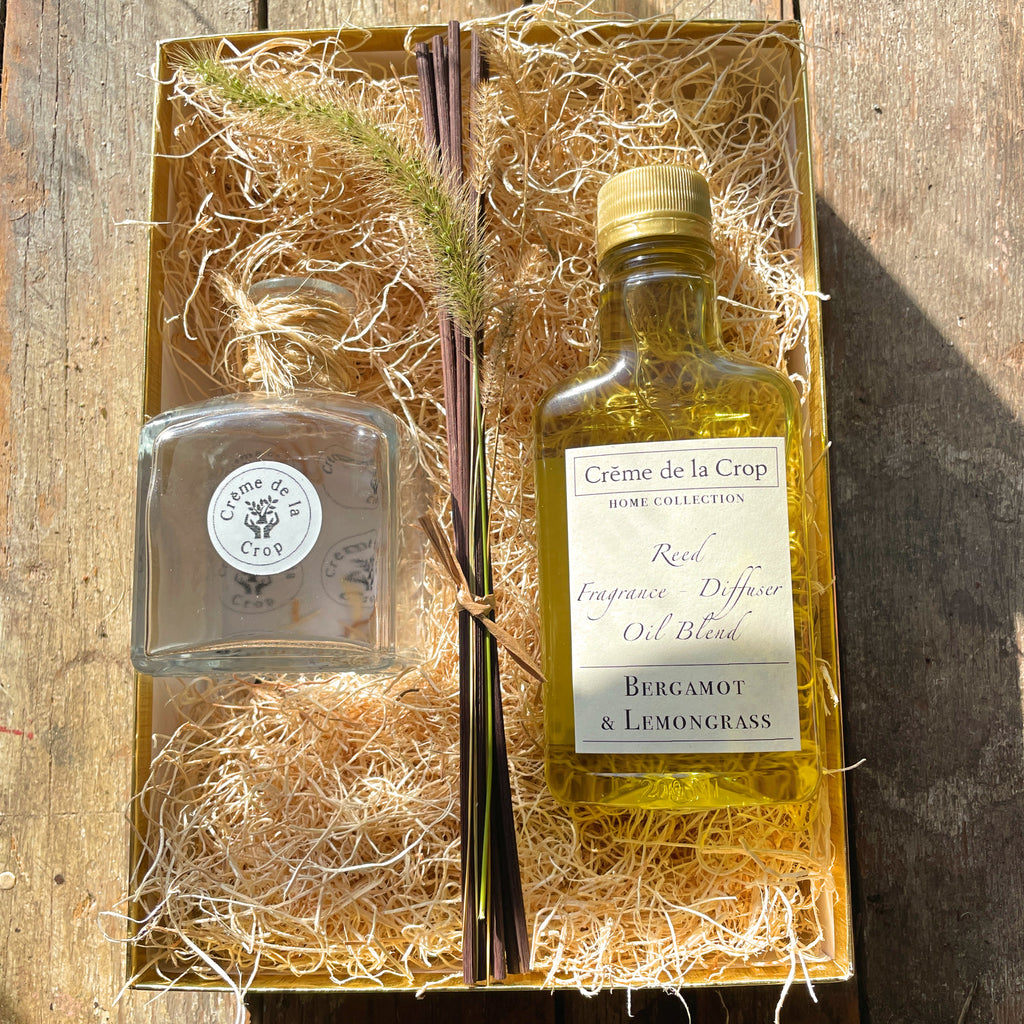 Creme de la Crop Bergamot Lemongrass Reed Diffuser Kit or Refill
