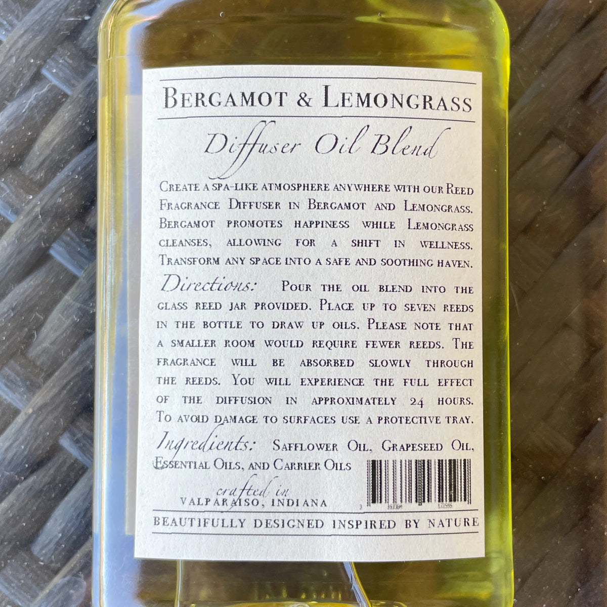 Creme de la Crop Bergamot Lemongrass Reed Diffuser Kit or Refill