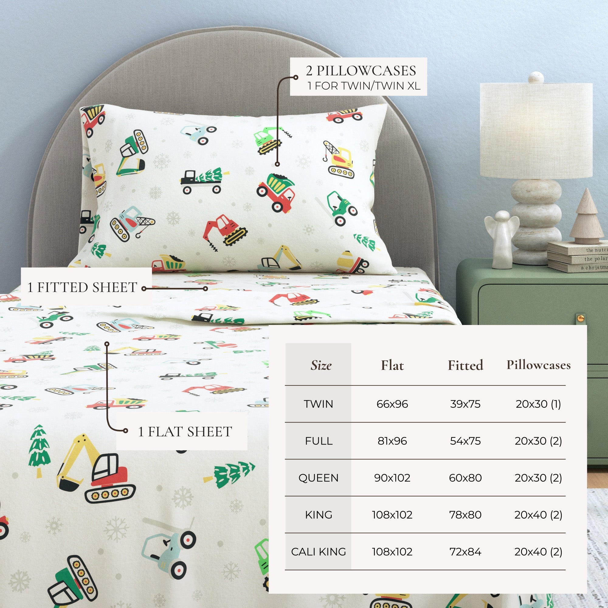 Turkish Cotton Christmas Flannel Sheet - Whittaker Collection