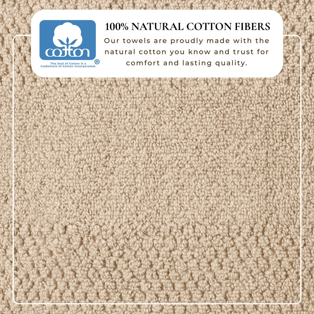 100% Cotton Woven Texture Bath Towel Set - Marbella Collection