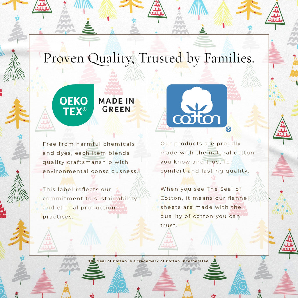 Turkish Cotton Christmas Flannel Sheet Set - Whittaker Collection