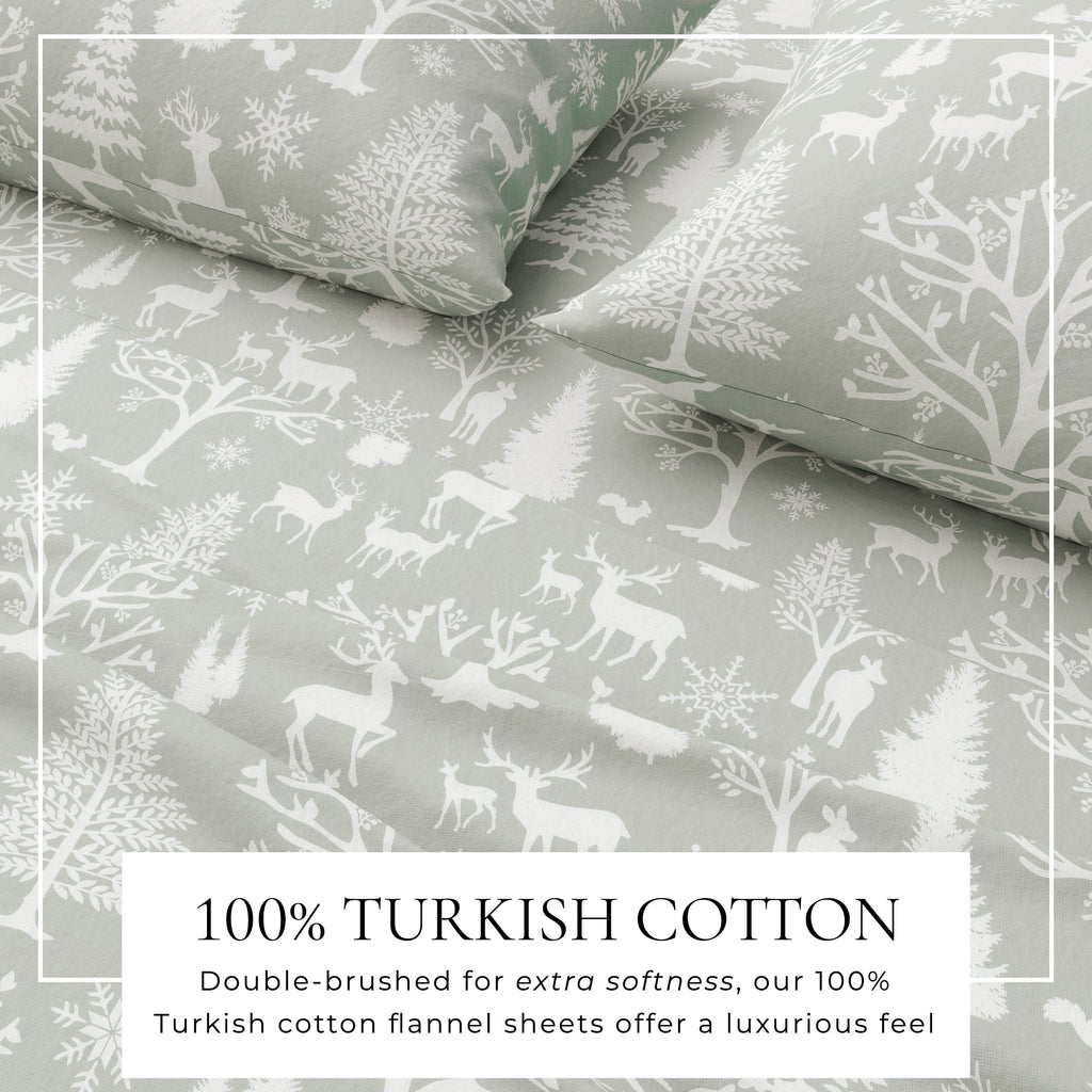 Turkish Cotton Flannel Sheet - Lakeview Collection